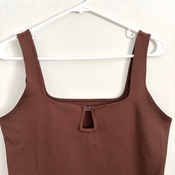 Abercrombie & Fitch Brown Sleeveless Bodysuit Soft Collection Women’s Size Large - Picture 2 of 7